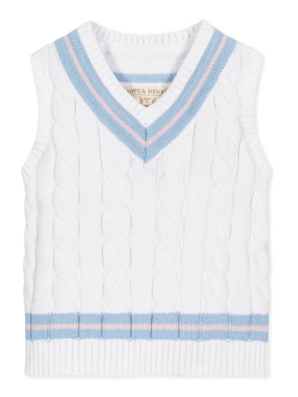 Hope & Henry Boys' Organic V-Neck Cricket Sweater Vest (Size: 3T) NWT
